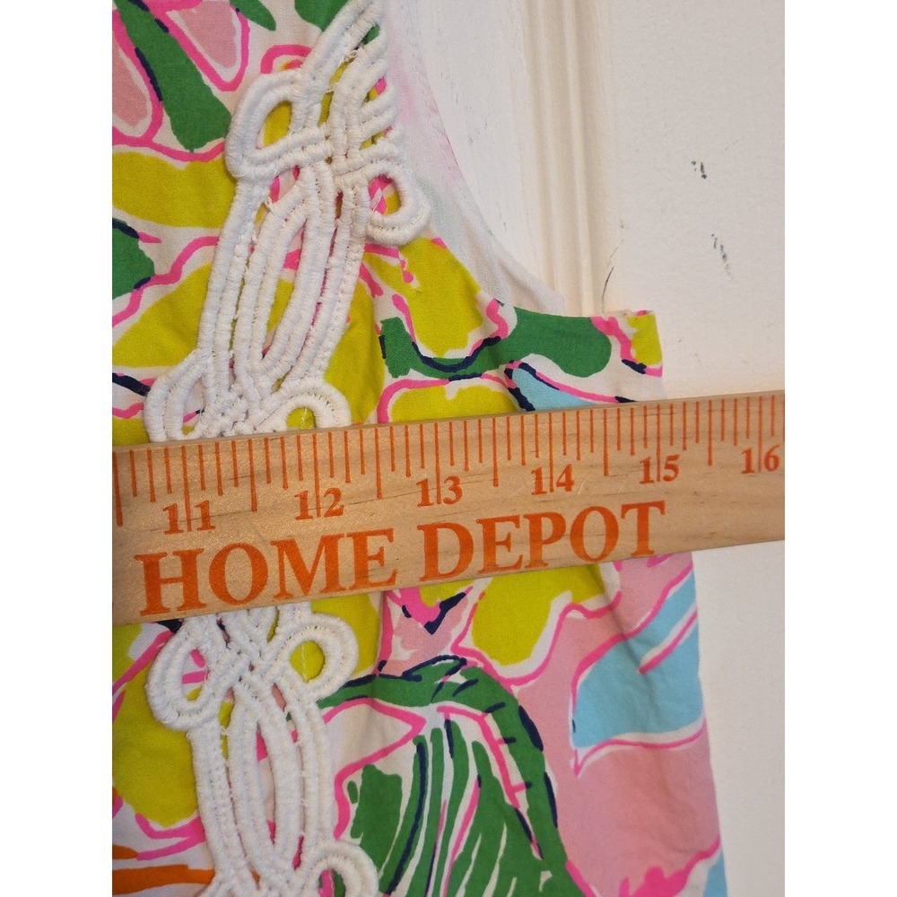 Lilly Pulitzer Girls L 10/12 Nosey Posey Floral Shift Dress Lined Fairy Coquette - Picture 11 of 12